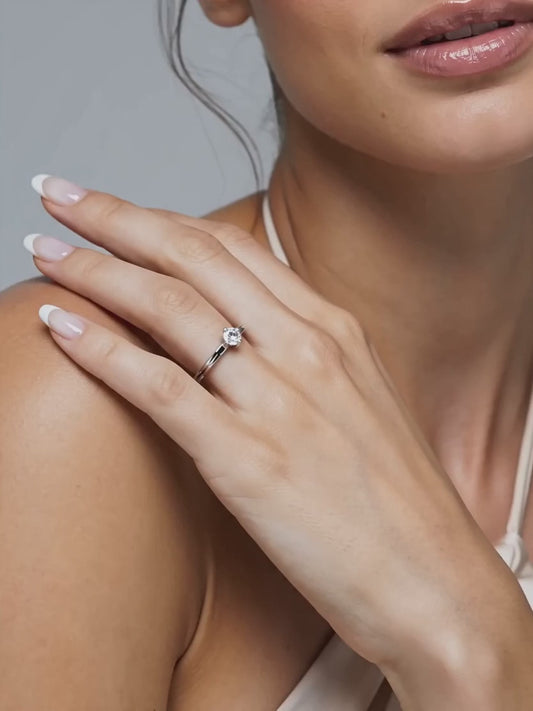 Silver Zircon Love Island Ring