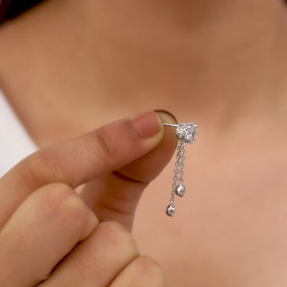Silver Elegance On The Rise Earrings
