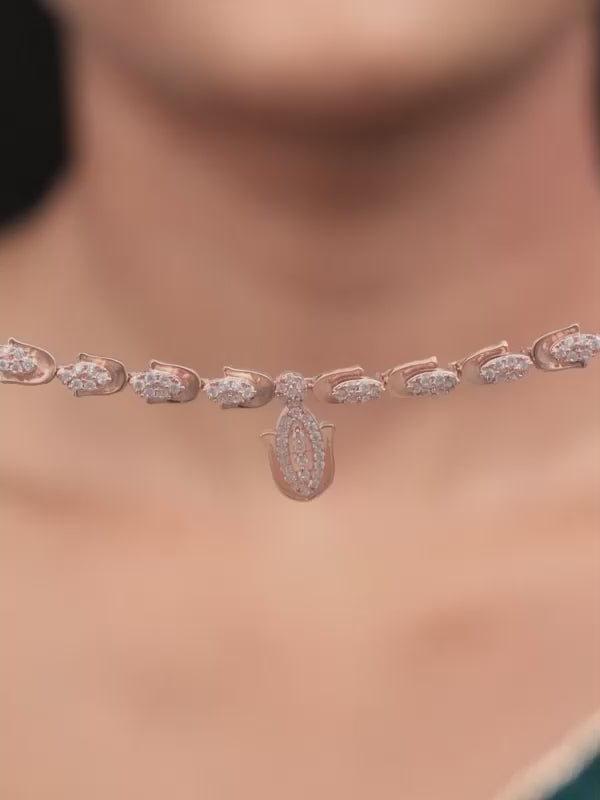 Rose Gold Classic Hamsa Necklace
