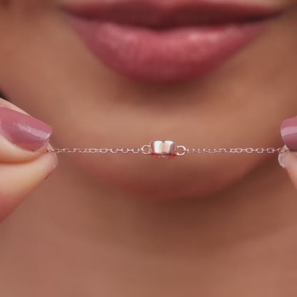 Rose Gold Solitaire Luxe Bracelet