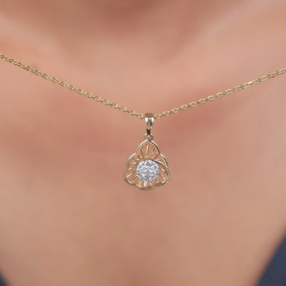 Gold Astrid Lab Grown Diamond Pendant