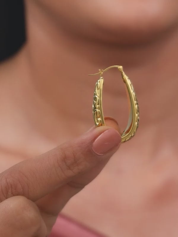 Golden Moroccan Hoop Earrings