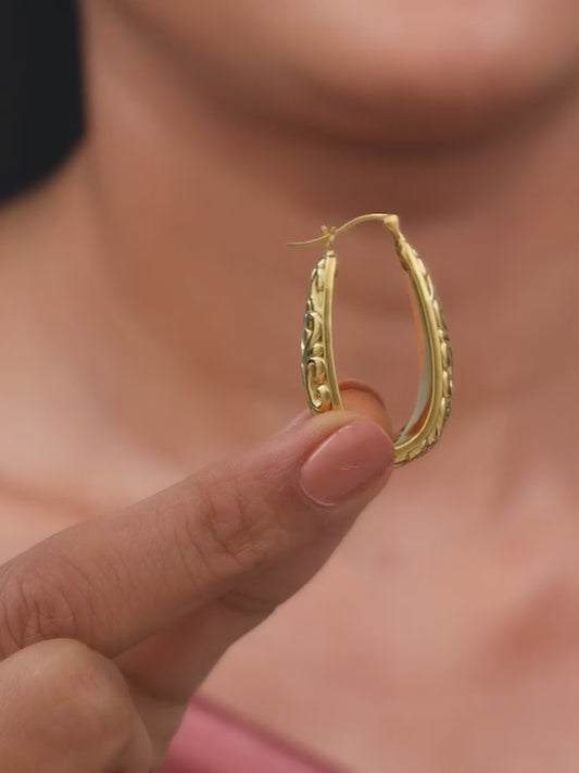 Golden Moroccan Hoop Earrings