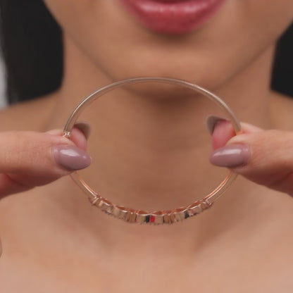 Rose Gold Infinite Joy Cuff Bracelet