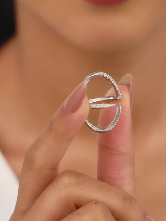 Silver Celestial Cocktail Ring