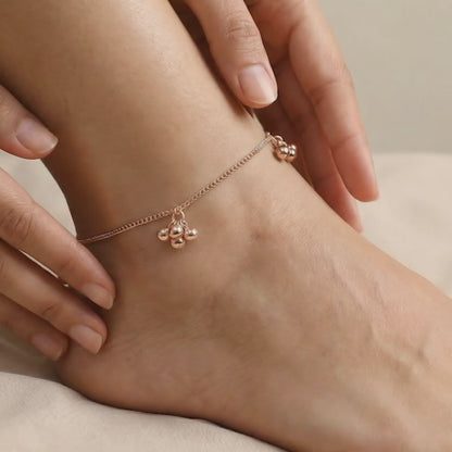 Rose Gold Cute Orb Anklet