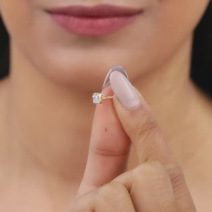 Gold Cosmic Star Lab Grown Diamond Earrings