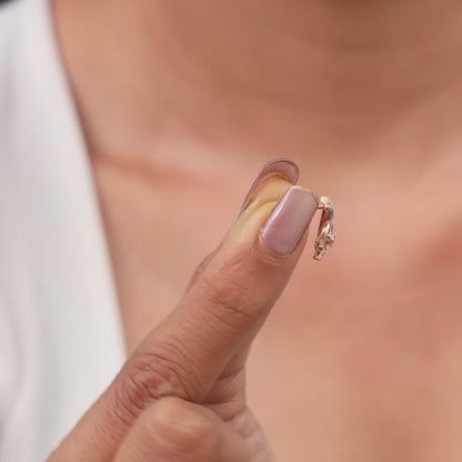 Rose Gold Twilight Swirl Lab Grown Diamond Earring