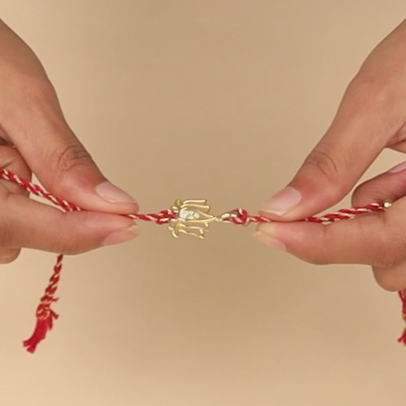 Gold Pankhuri Lab Grown Diamond Convertible Rakhi Pendant