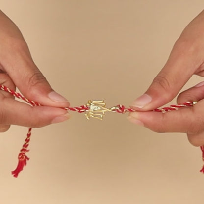 Gold Pankhuri Lab Grown Diamond Convertible Rakhi Pendant
