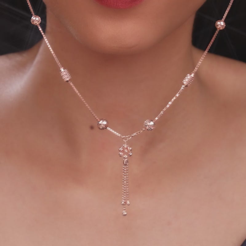 Rose Gold Rain On Me Necklace