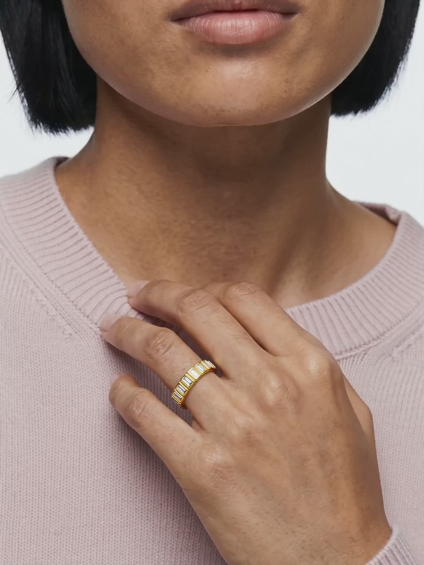 OnnMe by GIVA Quiet Luxury Gold Plated Ring (Size 16)