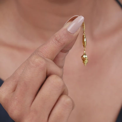 Golden Oceanic Grace Dangler Earrings