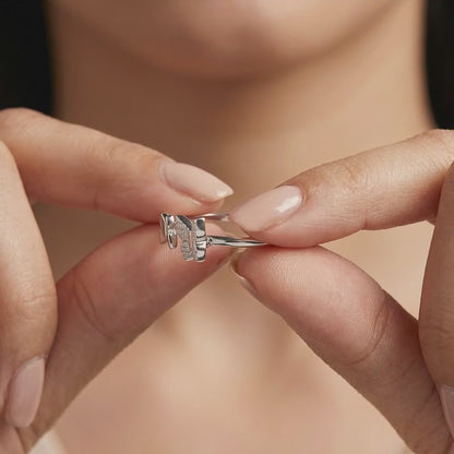 Silver Luna Flutter Ring (Size 12)