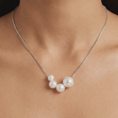 Silver South Sea Pearls Necklace