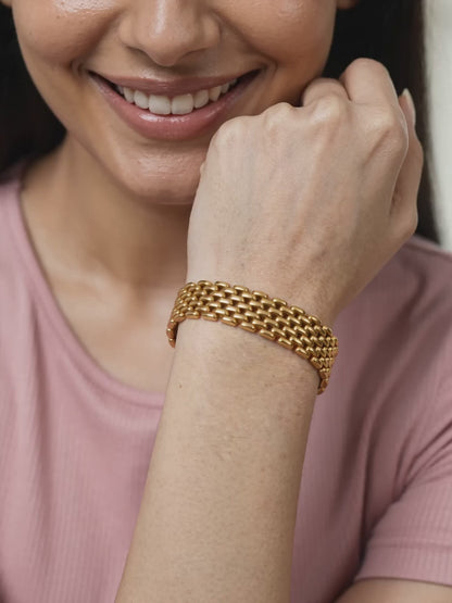 OnnMe by GIVA Still Booked Gold Plated Bracelet