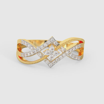 Gold Sparkling Rhapsody Diamond Ring