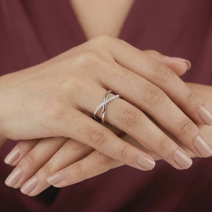 Silver Crosslight Ring (Size 12)