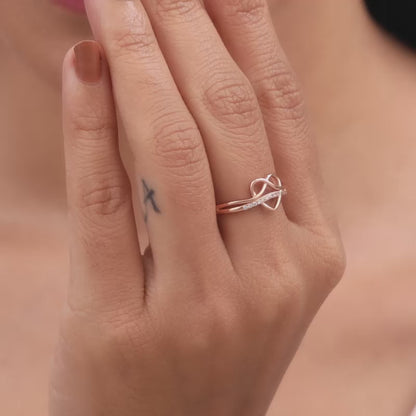 Rose Gold Infinite Heart Ring