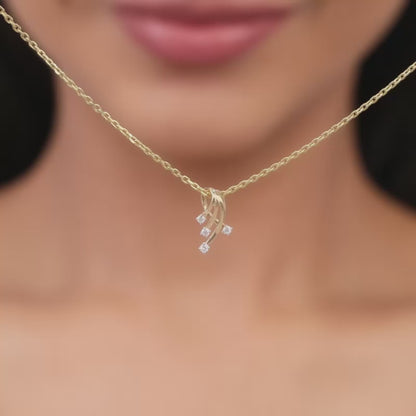 Gold Star-Trail Diamond Pendant