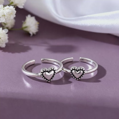 Oxidised Silver Ishika Toe Rings