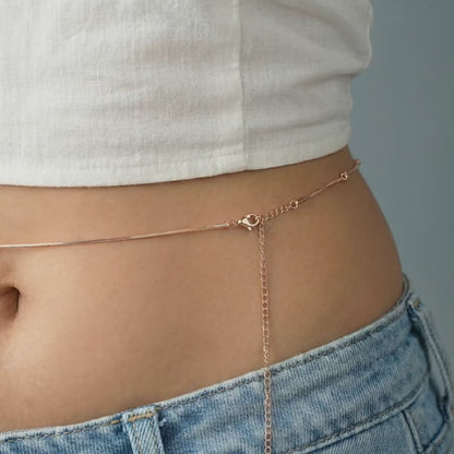 Rose Gold Venetian Box Waist Chain