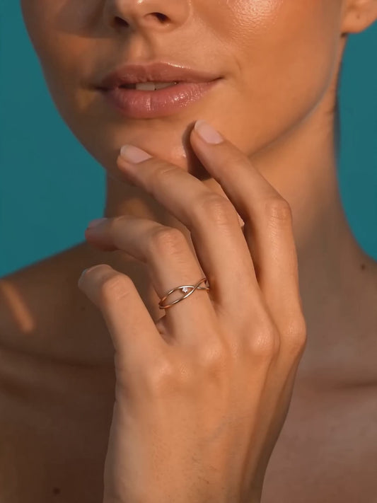 Rose Gold Infinity Shine Ring