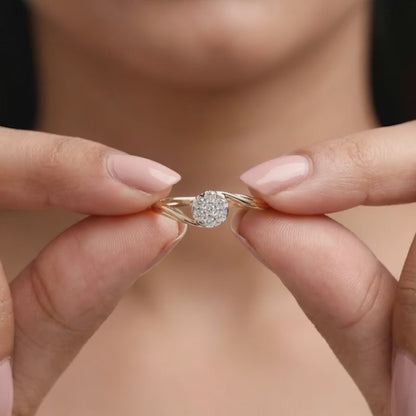 Gold Twine Spark Lab Grown Diamond Ring (Size 12)