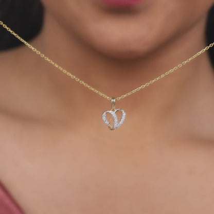 Gold Glowing Love Lab Grown Diamond Pendant