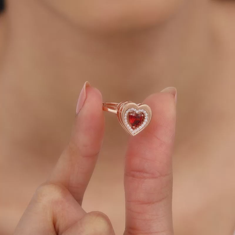 Rose Gold Adorable Heart Ring – GIVA Jewellery