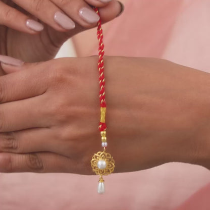 Golden Floret Mandala Lumba Rakhi