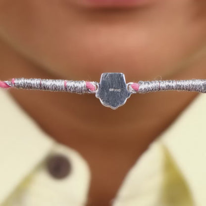 Silver Cup Cake Rakhi for Kids