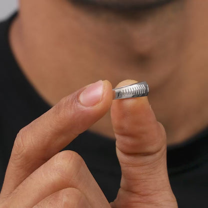 Silver Zirconia Shadow Ring For Him