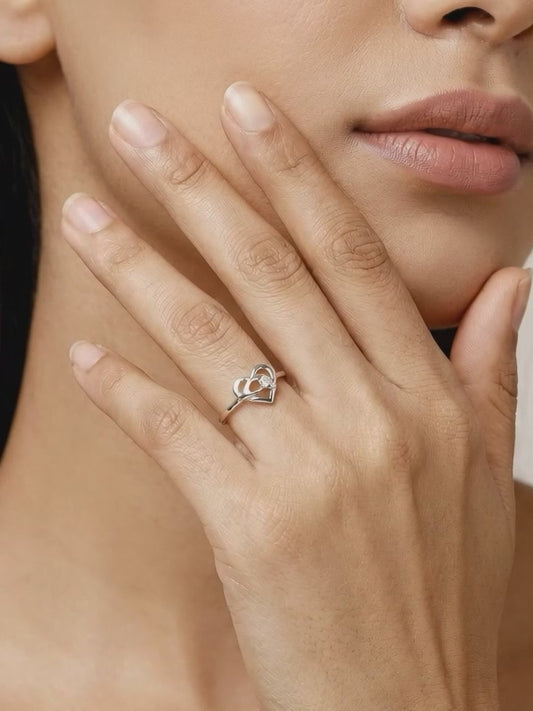 Silver Delulu In Love Ring