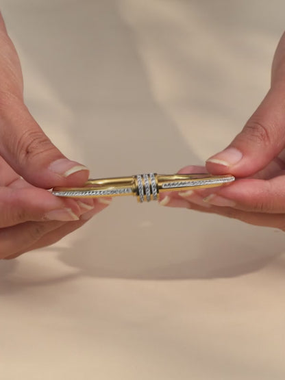 OnnMe by GIVA Play Nice Never Gold Plated Bangle Bracelet