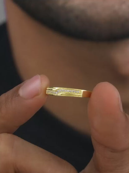 Golden Modest Leader Ring For Him