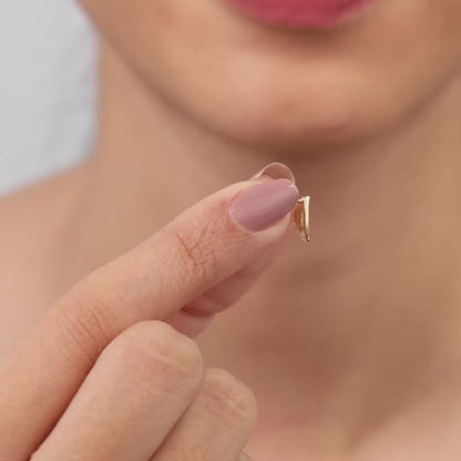 Gold Plucky Lab Grown Diamond Earrings