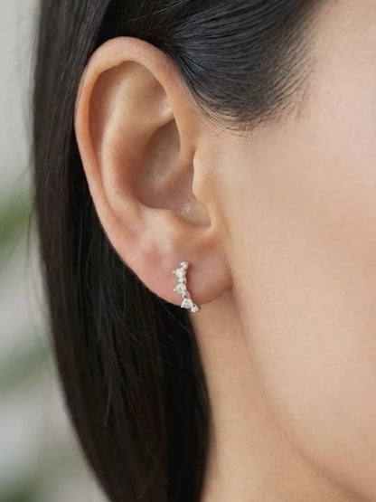 Silver Novia Stud Earrings
