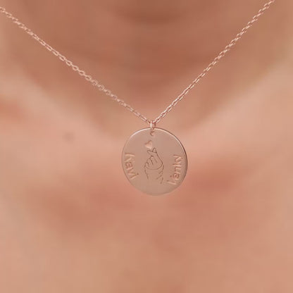Rose Gold Personalised Coin Pendant