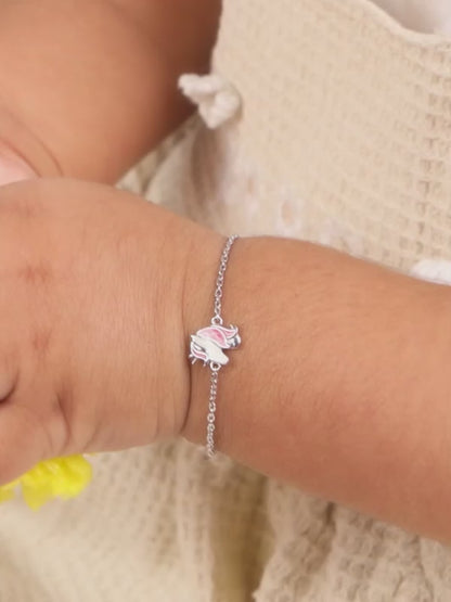 Silver Enchanting Unicorn Kids Bracelet (0 - 2 Years)