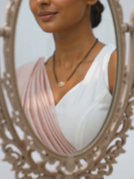 Golden Floral Moon Mangalsutra