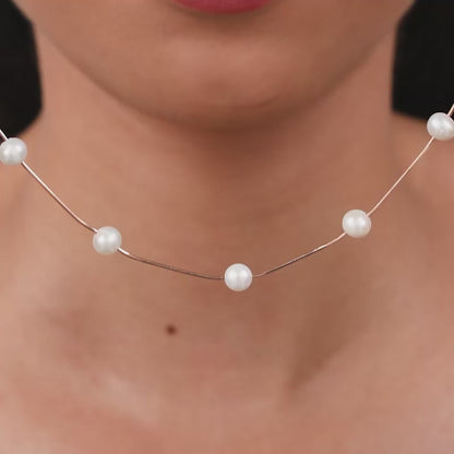 Rose Gold Splendid Pearl Necklace
