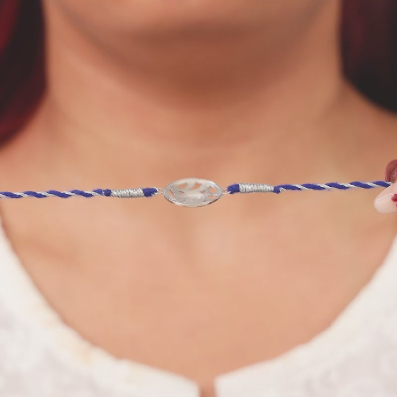 Silver Bhaiya Bhabhi Rakhi Combo (set of 2)
