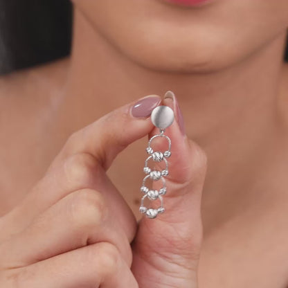 Silver Bejeweled Earrings