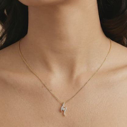 Gold Aurelia Spiral Lab Grown Diamond Pendant