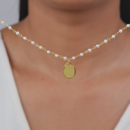 Golden Colleen Pearl Necklace