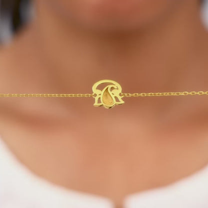 Golden Lord Ganesh Bracelet Rakhi