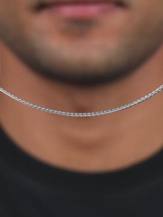 Silver Box Chain For Him