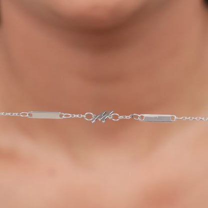 Silver Personalised Letter Charm Bracelet