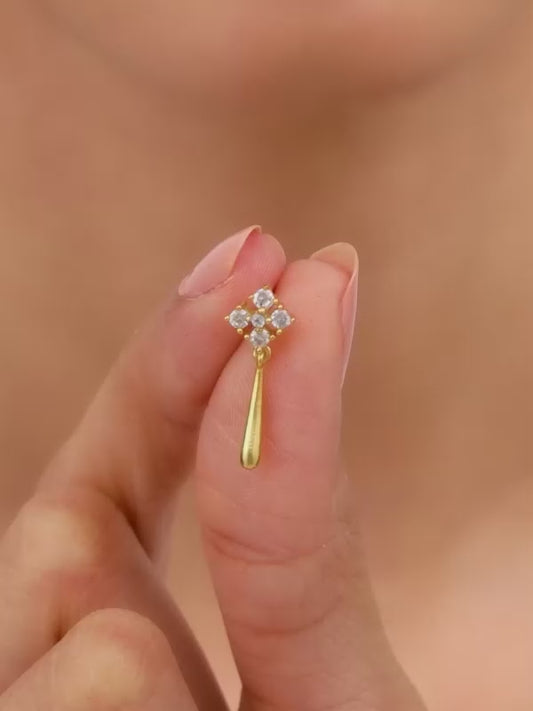 Golden Classy Drop Earrings